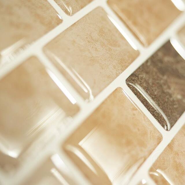 Smart Tiles Self Adhesive Wall Tiles Ravenna Terra 4 Sheets of 9.8